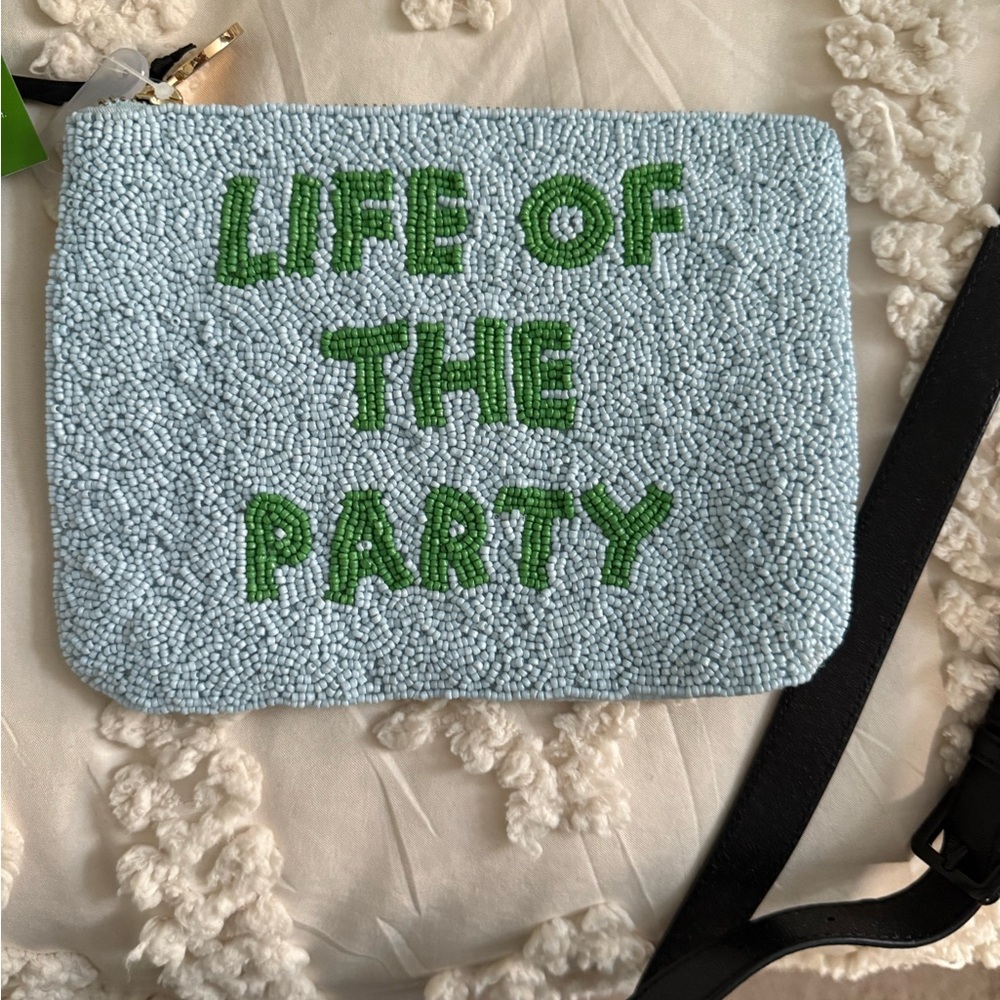 Kate spade Life of the Party Beaded Clutch - Blue and Green